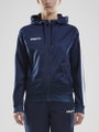 Craft Kapuzenjacke Hoodie Fullzip Pro Control navyblau/weiss Damen